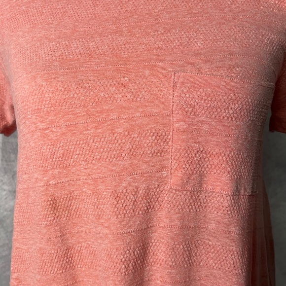 LuLaRoe Carly Short Sleeve Swing Dress in Coral with High-Low Hem - XS - Picture 3 of 11